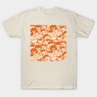 Happy cats faces (orange) T-Shirt